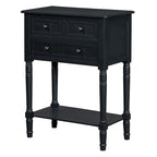 Console avec 3 tiroirs de rangement et étagère inférieure