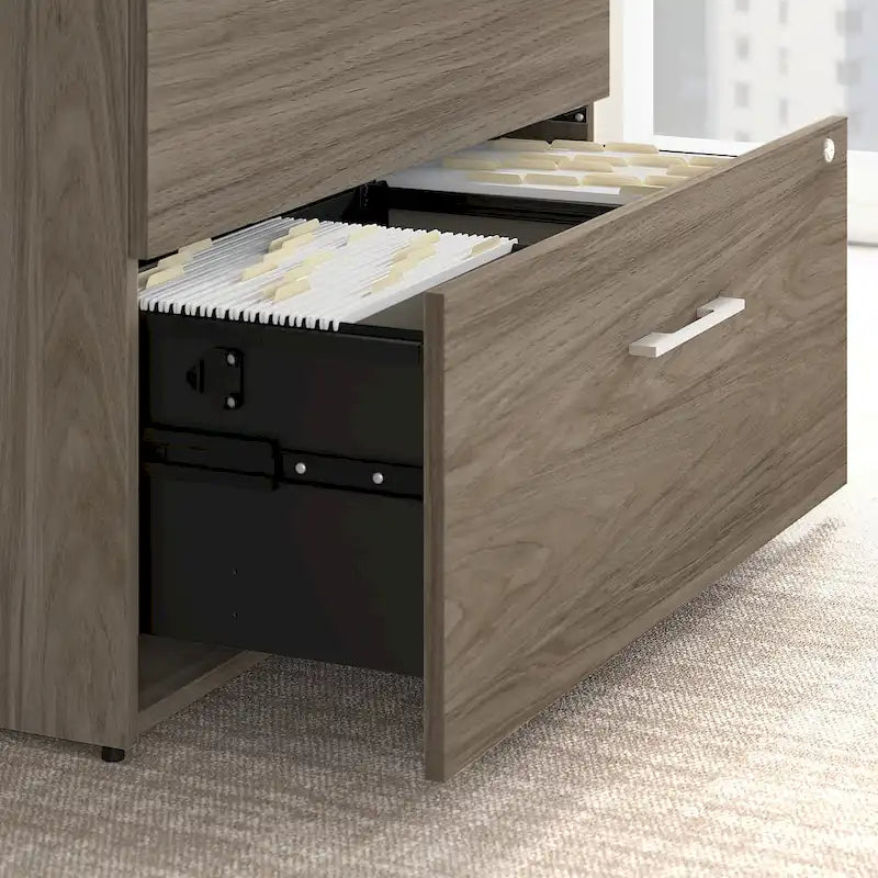 Meuble de classement latéral à 2 tiroirs, rangement de bureau à domicile avec serrure, entièrement assemblé