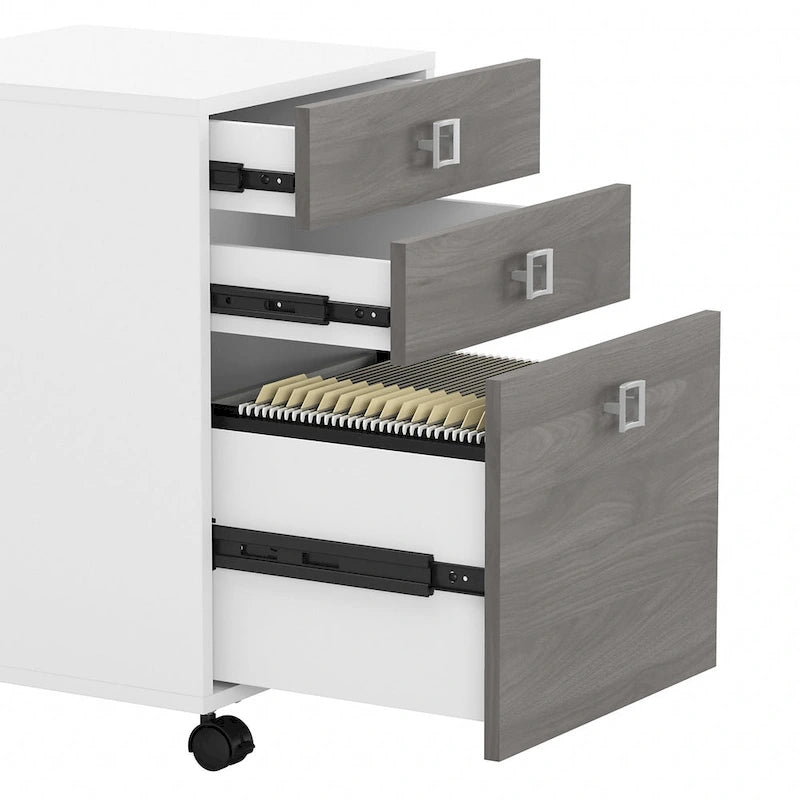 Bureau d'angle en L de 183 cm de large avec tiroirs, grand bureau d'angle pour bureau à domicile