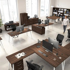 Meuble de rangement bas avec portes et étagères réglables, Idéal pour bureau ou salon moderne
