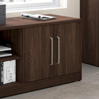 Meuble de rangement bas avec portes et étagères réglables, Idéal pour bureau ou salon moderne