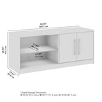 Meuble de rangement bas avec portes et étagères réglables, Idéal pour bureau ou salon moderne