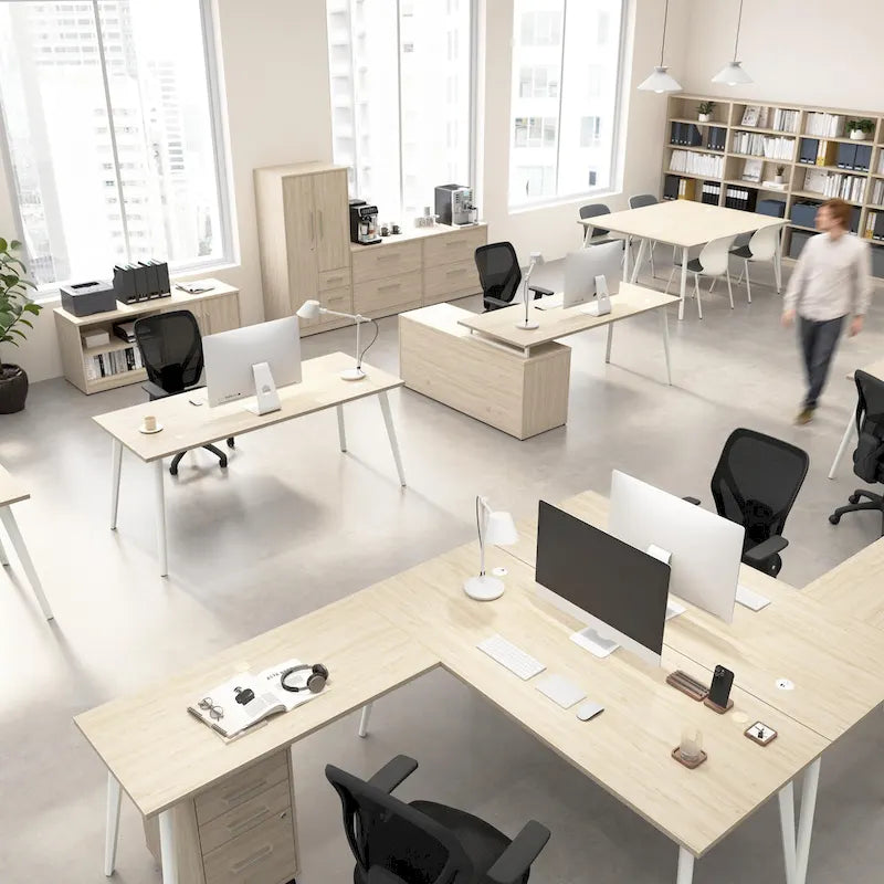 Meuble de rangement bas avec portes et étagères réglables, Idéal pour bureau ou salon moderne