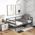 Cadre de lit de repos double en métal, canapé-lit plateforme à double usage pour salon
