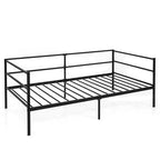 Cadre de lit de repos double en métal, canapé-lit plateforme à double usage pour salon