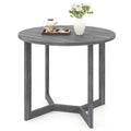 Table à manger ronde en bois de 36 po avec piètement en forme d'ailes, 2 à 4 places, taille compacte