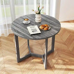 Table à manger ronde en bois de 36 po avec piètement en forme d'ailes, 2 à 4 places, taille compacte