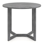 Table à manger ronde en bois de 36 po avec piètement en forme d'ailes, 2 à 4 places, taille compacte