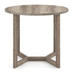 Table à manger ronde en bois de 36 po avec piètement en forme d'ailes, 2 à 4 places, taille compacte