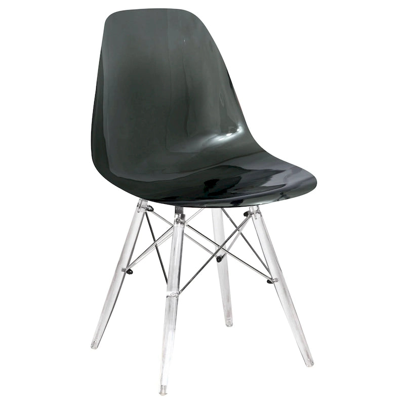 Chaise d'appoint de banquet Dover Acrylic Accent Chaise de salle à manger avec pieds Eiffel pour la maison, le bureau, le salon et la cuisine, intérieur/extérieur