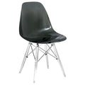 Chaise d'appoint de banquet Dover Acrylic Accent Chaise de salle à manger avec pieds Eiffel pour la maison, le bureau, le salon et la cuisine, intérieur/extérieur