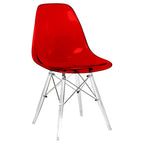 Chaise d'appoint de banquet Dover Acrylic Accent Chaise de salle à manger avec pieds Eiffel pour la maison, le bureau, le salon et la cuisine, intérieur/extérieur
