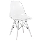 Chaise d'appoint de banquet Dover Acrylic Accent Chaise de salle à manger avec pieds Eiffel pour la maison, le bureau, le salon et la cuisine, intérieur/extérieur