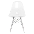 Chaise d'appoint de banquet Dover Acrylic Accent Chaise de salle à manger avec pieds Eiffel pour la maison, le bureau, le salon et la cuisine, intérieur/extérieur