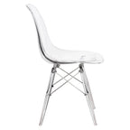 Chaise d'appoint de banquet Dover Acrylic Accent Chaise de salle à manger avec pieds Eiffel pour la maison, le bureau, le salon et la cuisine, intérieur/extérieur