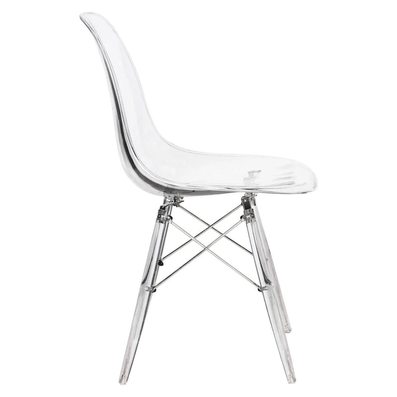 Chaise d'appoint de banquet Dover Acrylic Accent Chaise de salle à manger avec pieds Eiffel pour la maison, le bureau, le salon et la cuisine, intérieur/extérieur