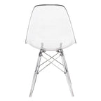 Chaise d'appoint de banquet Dover Acrylic Accent Chaise de salle à manger avec pieds Eiffel pour la maison, le bureau, le salon et la cuisine, intérieur/extérieur