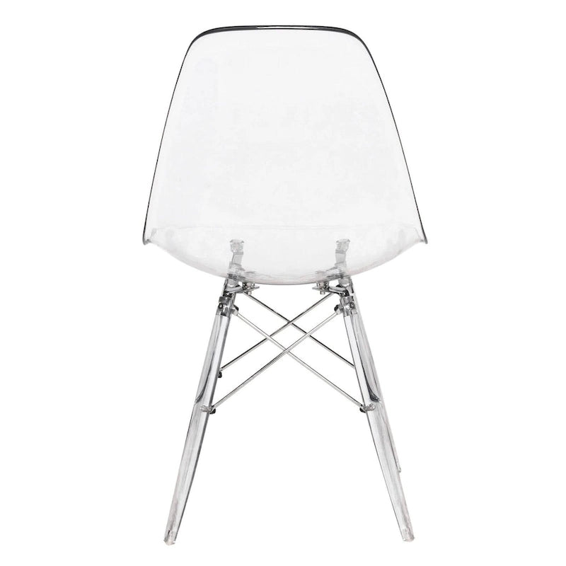 Chaise d'appoint de banquet Dover Acrylic Accent Chaise de salle à manger avec pieds Eiffel pour la maison, le bureau, le salon et la cuisine, intérieur/extérieur