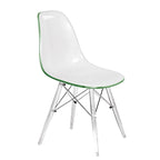 Chaise d'appoint de banquet Dover Acrylic Accent Chaise de salle à manger avec pieds Eiffel pour la maison, le bureau, le salon et la cuisine, intérieur/extérieur