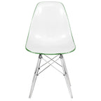 Chaise d'appoint de banquet Dover Acrylic Accent Chaise de salle à manger avec pieds Eiffel pour la maison, le bureau, le salon et la cuisine, intérieur/extérieur