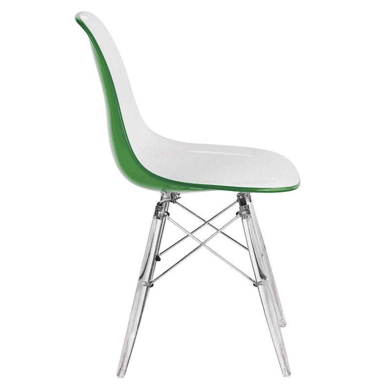 Chaise d'appoint de banquet Dover Acrylic Accent Chaise de salle à manger avec pieds Eiffel pour la maison, le bureau, le salon et la cuisine, intérieur/extérieur