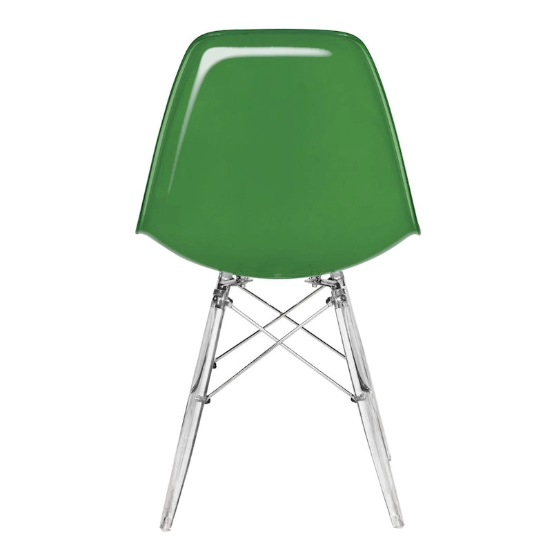 Chaise d'appoint de banquet Dover Acrylic Accent Chaise de salle à manger avec pieds Eiffel pour la maison, le bureau, le salon et la cuisine, intérieur/extérieur