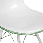 Chaise d'appoint de banquet Dover Acrylic Accent Chaise de salle à manger avec pieds Eiffel pour la maison, le bureau, le salon et la cuisine, intérieur/extérieur