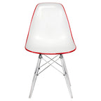 Chaise d'appoint de banquet Dover Acrylic Accent Chaise de salle à manger avec pieds Eiffel pour la maison, le bureau, le salon et la cuisine, intérieur/extérieur