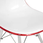 Chaise d'appoint de banquet Dover Acrylic Accent Chaise de salle à manger avec pieds Eiffel pour la maison, le bureau, le salon et la cuisine, intérieur/extérieur