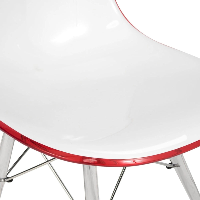 Chaise d'appoint de banquet Dover Acrylic Accent Chaise de salle à manger avec pieds Eiffel pour la maison, le bureau, le salon et la cuisine, intérieur/extérieur