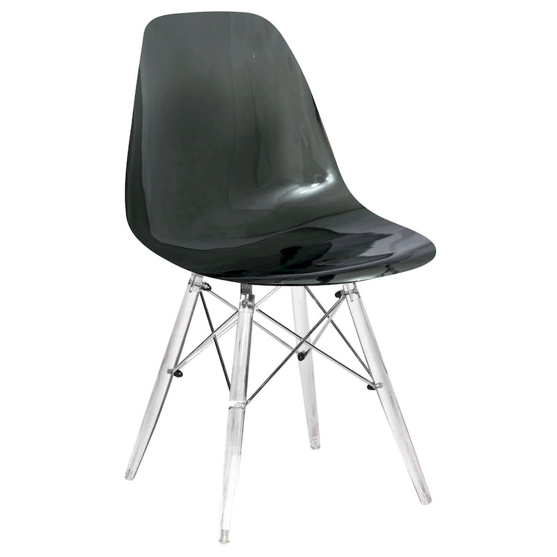 Chaise d'appoint de banquet Dover Acrylic Accent Chaise de salle à manger avec pieds Eiffel pour la maison, le bureau, le salon et la cuisine, intérieur/extérieur
