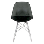 Chaise d'appoint de banquet Dover Acrylic Accent Chaise de salle à manger avec pieds Eiffel pour la maison, le bureau, le salon et la cuisine, intérieur/extérieur