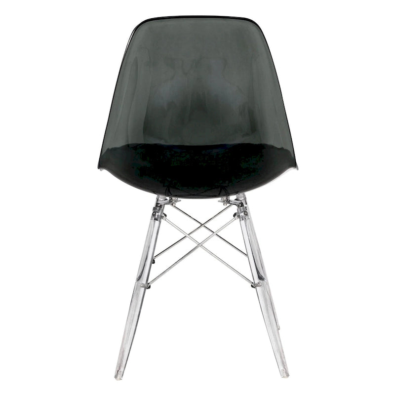 Chaise d'appoint de banquet Dover Acrylic Accent Chaise de salle à manger avec pieds Eiffel pour la maison, le bureau, le salon et la cuisine, intérieur/extérieur