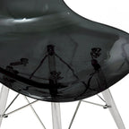 Chaise d'appoint de banquet Dover Acrylic Accent Chaise de salle à manger avec pieds Eiffel pour la maison, le bureau, le salon et la cuisine, intérieur/extérieur