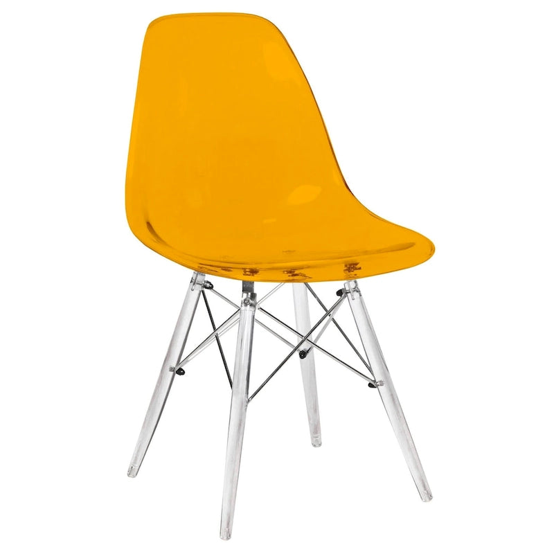 Chaise d'appoint de banquet Dover Acrylic Accent Chaise de salle à manger avec pieds Eiffel pour la maison, le bureau, le salon et la cuisine, intérieur/extérieur