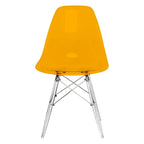Chaise d'appoint de banquet Dover Acrylic Accent Chaise de salle à manger avec pieds Eiffel pour la maison, le bureau, le salon et la cuisine, intérieur/extérieur
