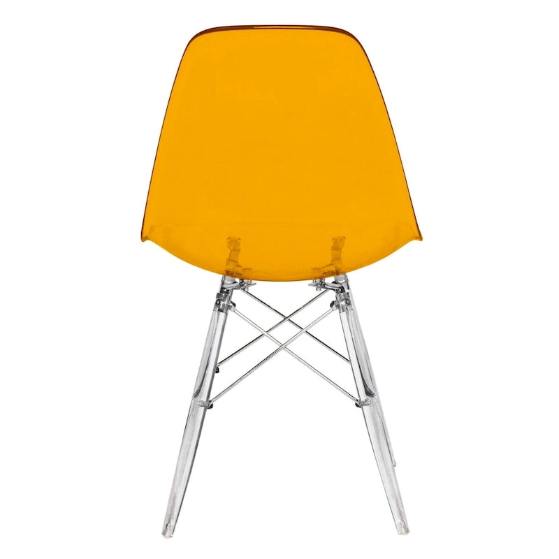 Chaise d'appoint de banquet Dover Acrylic Accent Chaise de salle à manger avec pieds Eiffel pour la maison, le bureau, le salon et la cuisine, intérieur/extérieur
