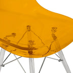 Chaise d'appoint de banquet Dover Acrylic Accent Chaise de salle à manger avec pieds Eiffel pour la maison, le bureau, le salon et la cuisine, intérieur/extérieur