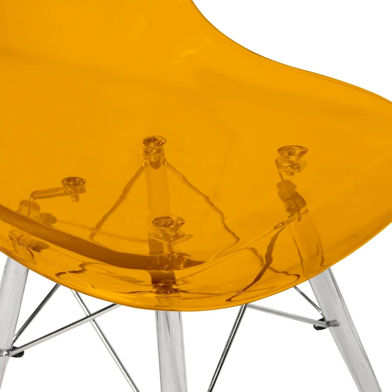 Chaise d'appoint de banquet Dover Acrylic Accent Chaise de salle à manger avec pieds Eiffel pour la maison, le bureau, le salon et la cuisine, intérieur/extérieur