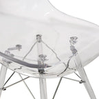 Chaise d'appoint de banquet Dover Acrylic Accent Chaise de salle à manger avec pieds Eiffel pour la maison, le bureau, le salon et la cuisine, intérieur/extérieur