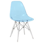 Chaise d'appoint de banquet Dover Acrylic Accent Chaise de salle à manger avec pieds Eiffel pour la maison, le bureau, le salon et la cuisine, intérieur/extérieur
