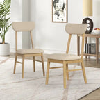 Ensemble de salle à manger rectangulaire 6 pièces avec 4 chaises de salle à manger rembourrées et un banc - Ensemble de table de salle à manger moderne et décontracté pour la cuisine