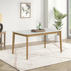 Ensemble de salle à manger rectangulaire 6 pièces avec 4 chaises de salle à manger rembourrées et un banc - Ensemble de table de salle à manger moderne et décontracté pour la cuisine