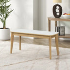 Ensemble de salle à manger rectangulaire 6 pièces avec 4 chaises de salle à manger rembourrées et un banc - Ensemble de table de salle à manger moderne et décontracté pour la cuisine