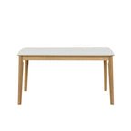Ensemble de salle à manger rectangulaire 6 pièces avec 4 chaises de salle à manger rembourrées et un banc - Ensemble de table de salle à manger moderne et décontracté pour la cuisine