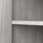 Bibliothèque haute à 5 étagères avec portes, meuble de rangement hybride ouvert et fermé pour bureau