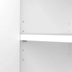 Bibliothèque haute à 5 étagères avec portes, meuble de rangement hybride ouvert et fermé pour bureau