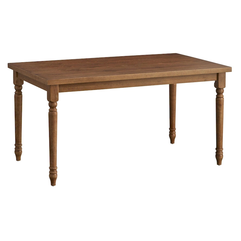 Ensemble de salle à manger Burntwood 5 pièces, table ronde avec 4 chaises rembourrées, style rustique