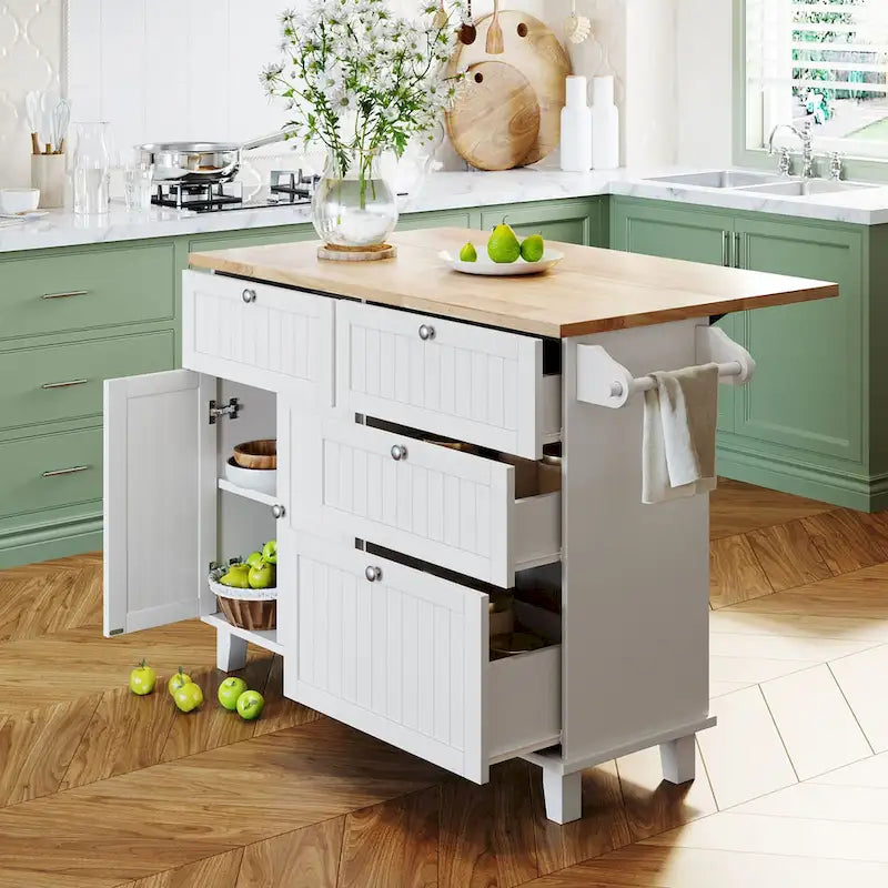 Ensemble îlot de cuisine avec abattant et 2 places assises