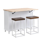 Ensemble îlot de cuisine avec abattant et 2 places assises
